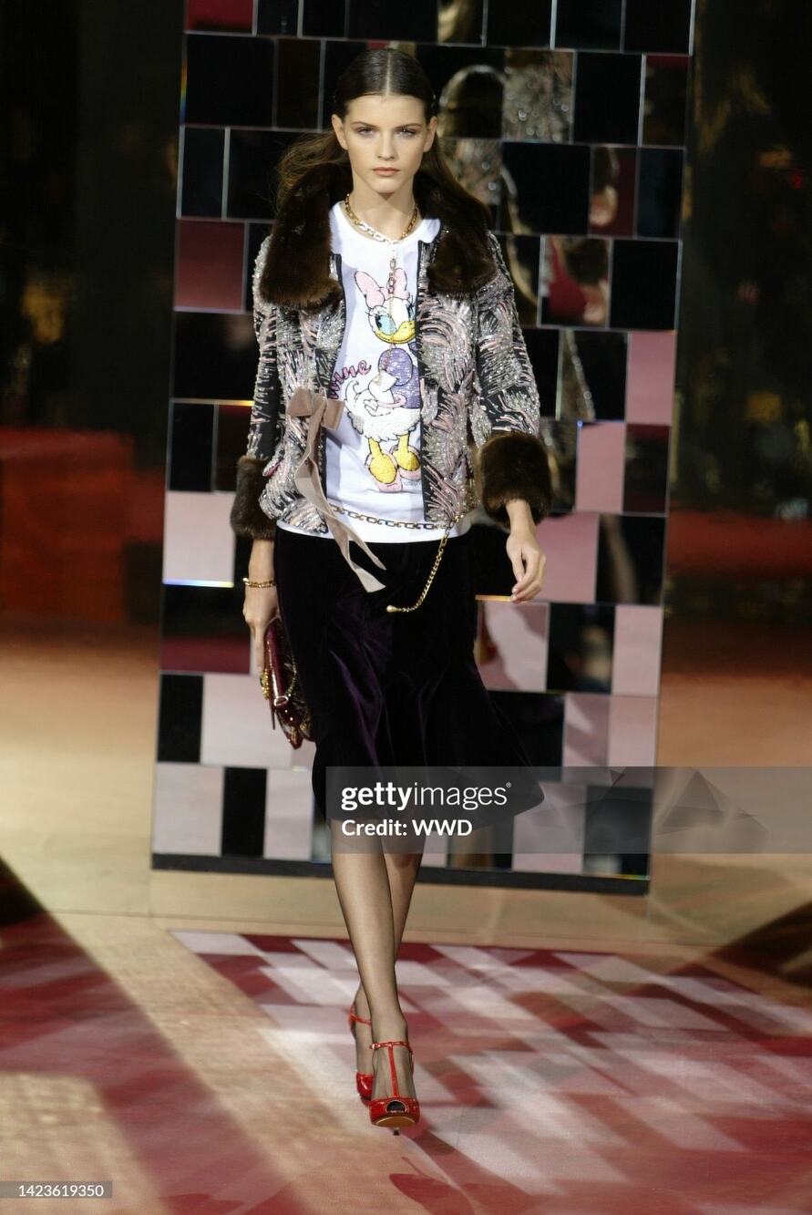 Dolce & Gabbana FW2004 Disney Daisy Duck Sequin Beaded Tank Top (IT 42 / M)